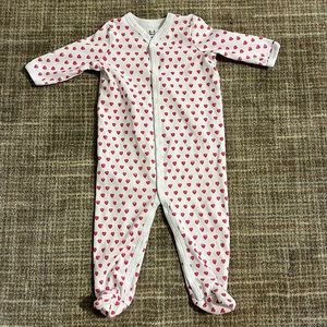 Roller Rabbit Baby’s Hearts Cotton Footie in 3-6M